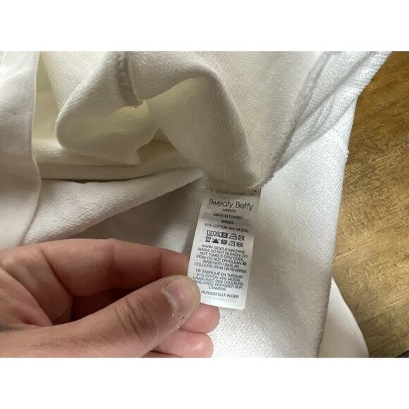 Sweaty Betty After Class Longline Sweatshirt Women's Size Medium White - Picture 10 of 12